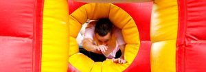 Climbing through an inflatable on It’s a knockout