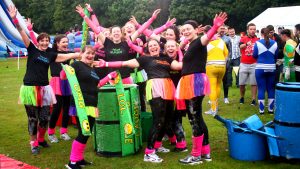 Charity It’s A Knockout team having fun