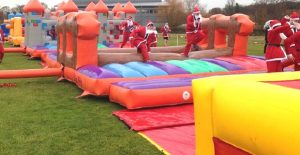 inflatable santa run