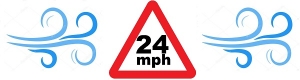 24 mph wind speed limit on all inflatables